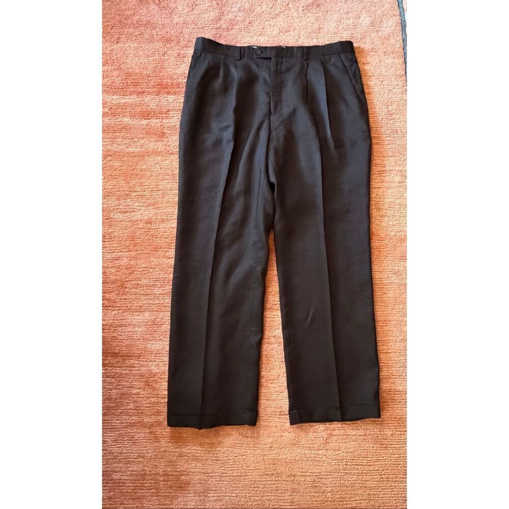 Jordan Craig Men’s Black Linen Dress Pants, Size 40